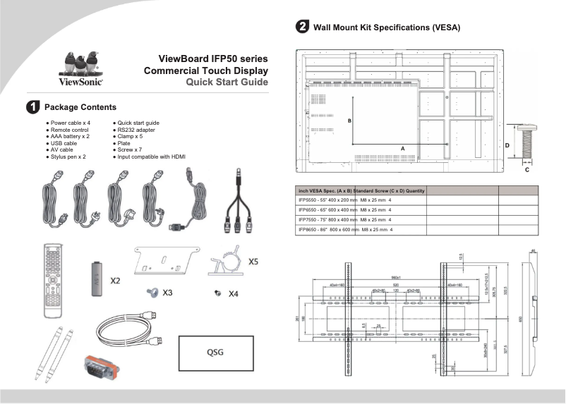 Image de la première page du manuel de l'appareil IFP8650-2