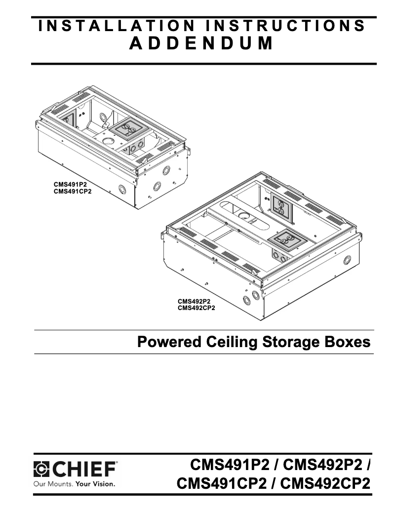 Page n°1 - Manuel utilisateur Chief CMS491P2