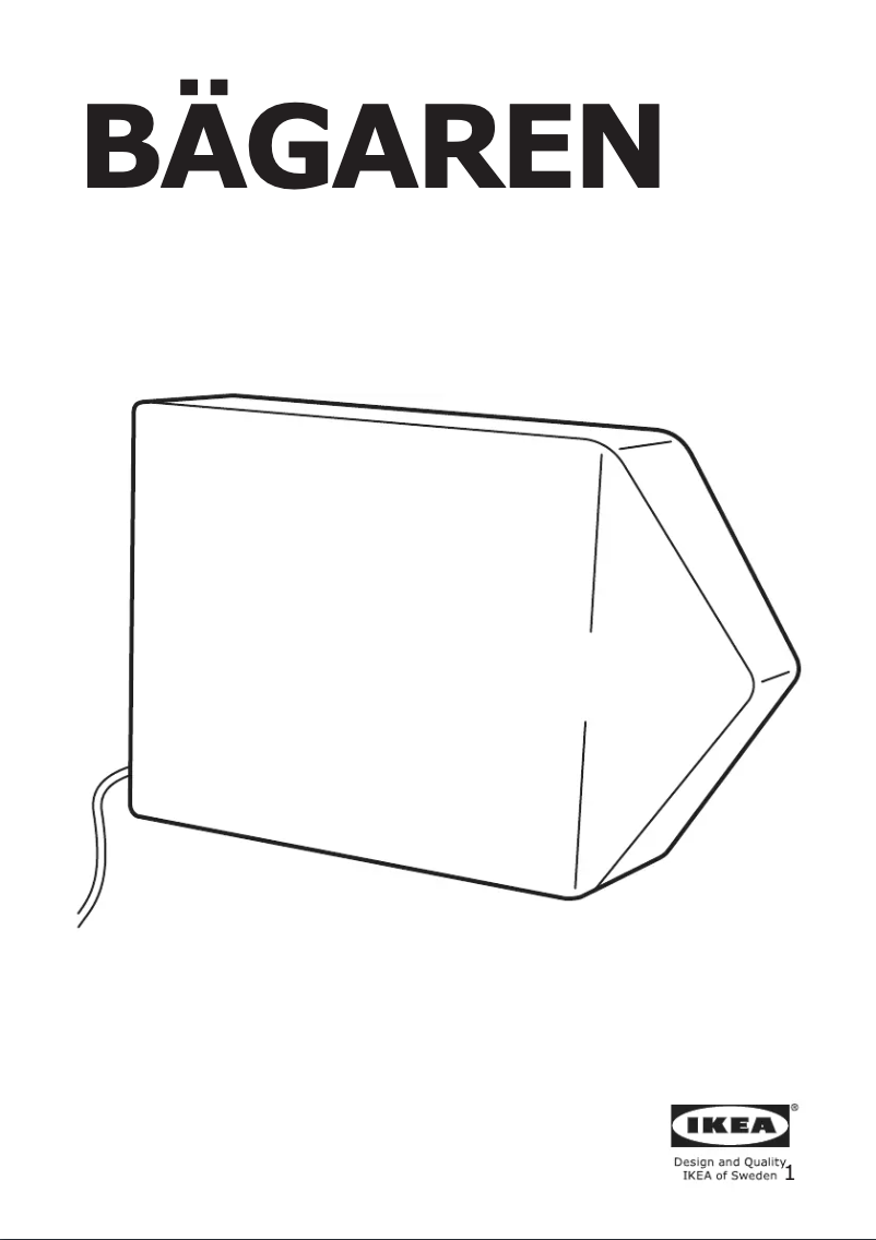 Page 1 de la notice Instructions / montage Ikea BÄGAREN