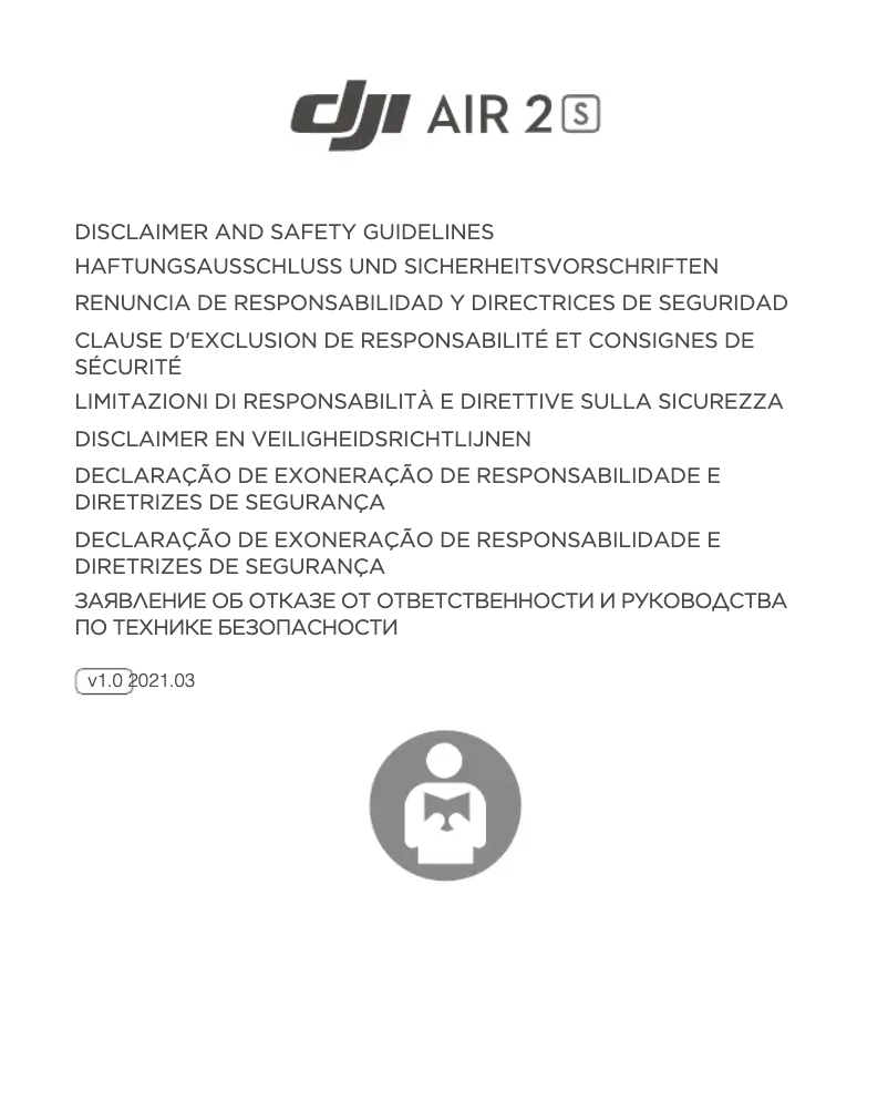 Página 1 del manual Instrucciones de seguridad DJI Air 2S