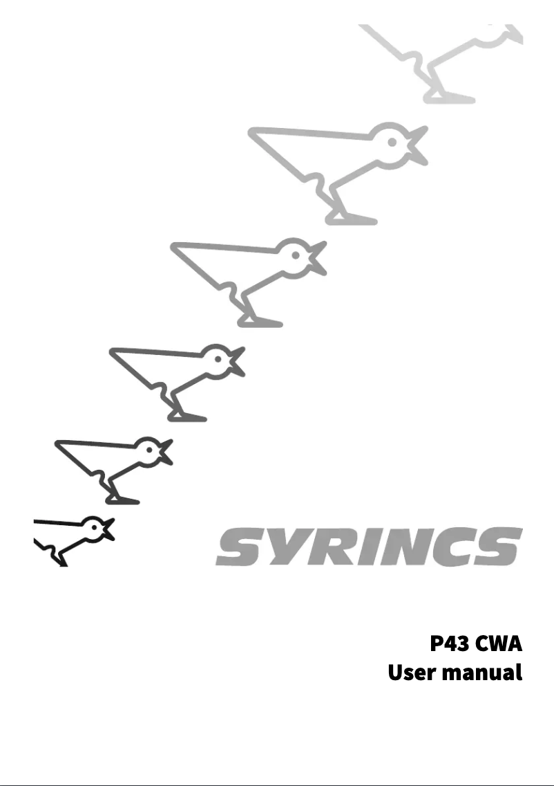 Image de la première page du manuel de l'appareil P43 CWA