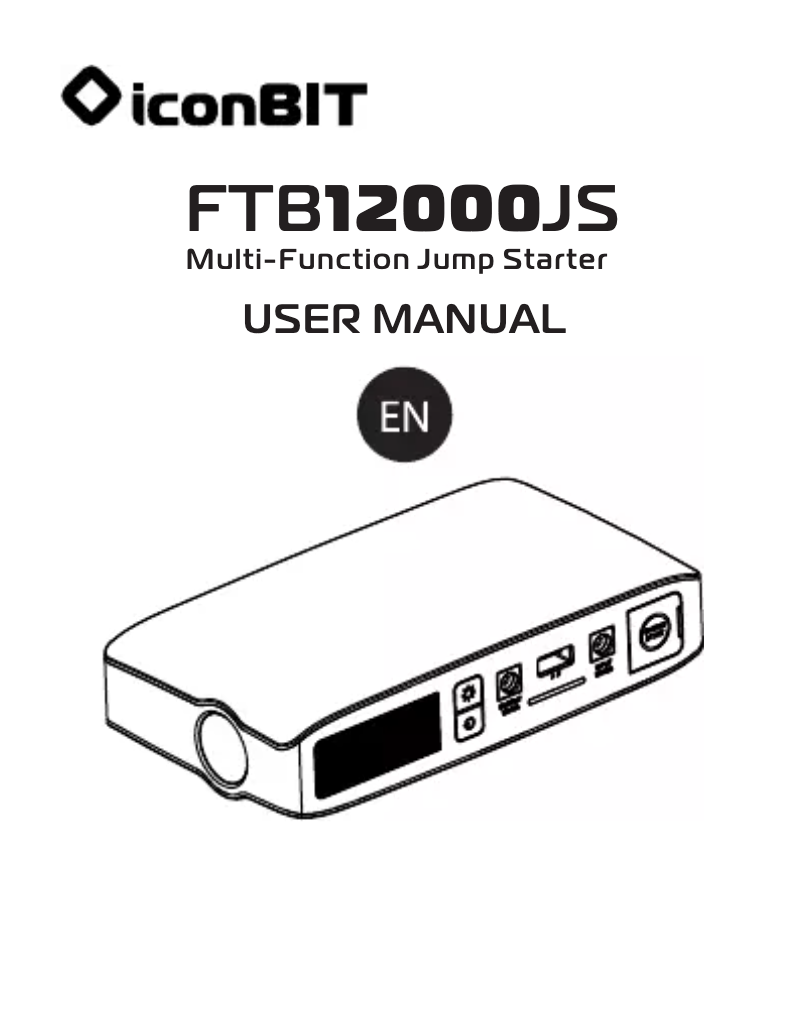 Page 1 de la notice Manuel utilisateur iconBIT FTB12000JS Jump Starter