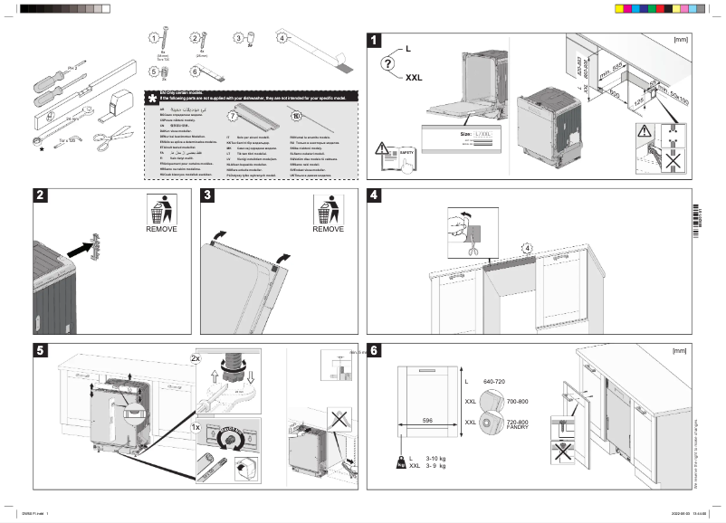 Page 1 de la notice Guide d'installation Gorenje GV642E60