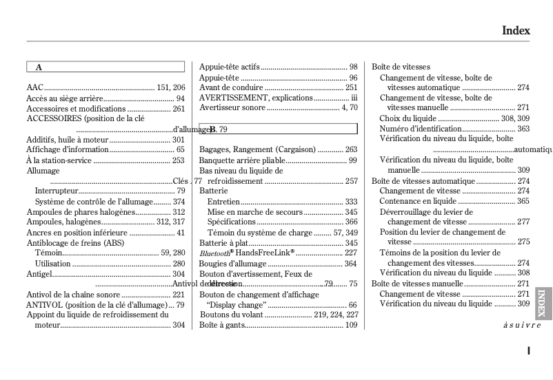 Page 1 de la notice Manuel utilisateur Honda Civic Coupe (2010)