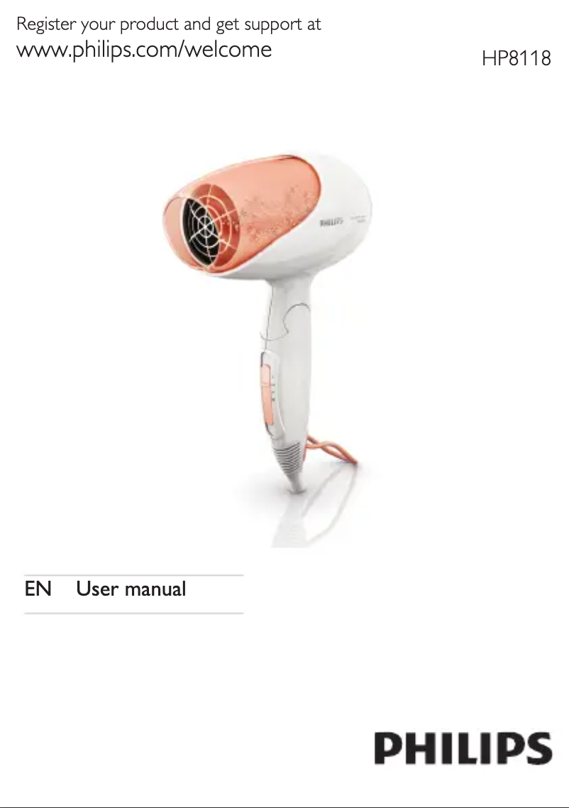 Página 1 del manual Manual de usuario Philips Care & Protect HP8118