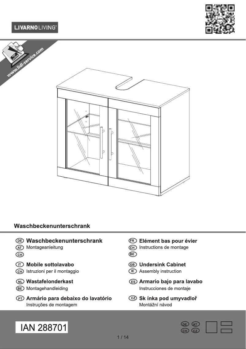 Page 1 de la notice Manuel utilisateur Livarno Lux IAN 288701