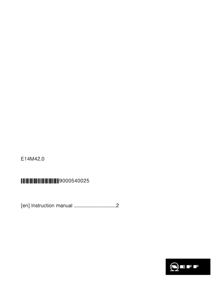 Image de la première page du manuel de l'appareil E14M42B0