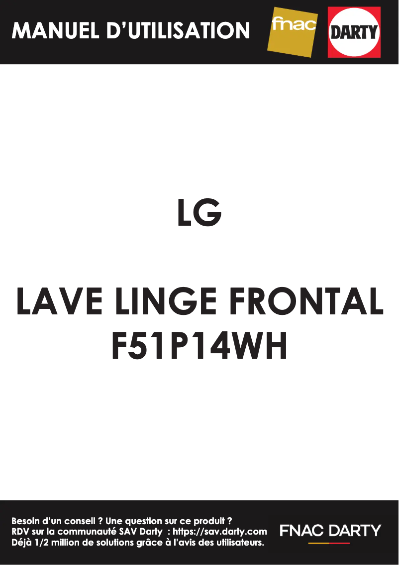 Page n°1 - Manuel utilisateur LG F51P14WH