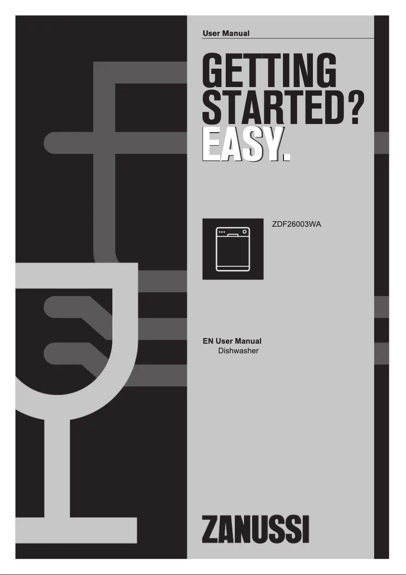 Page n°1 - Manuel utilisateur Zanussi ZDF26003WA