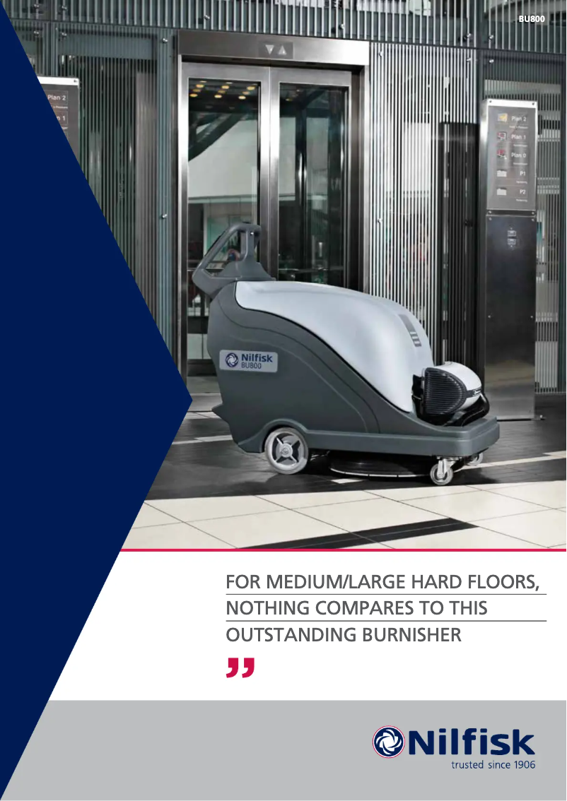 Página 1 del manual Folleto Nilfisk BU800