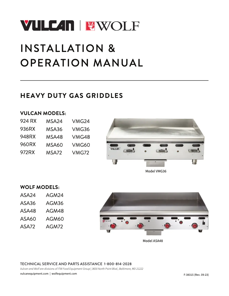 Página 1 del manual Manual de usuario Vulcan MSA36