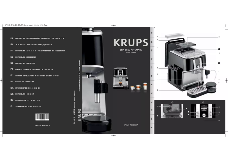 Page 1 de la notice Manuel utilisateur Krups Espresseria Automatic Premium EA8322