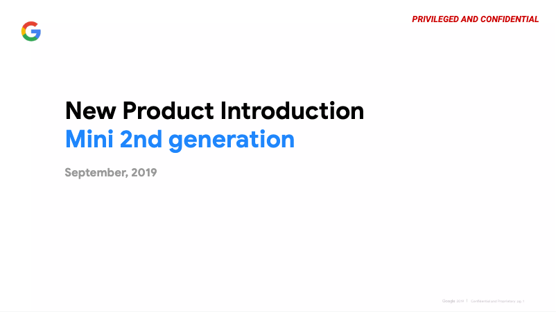 Page 1 de la notice Manuel utilisateur Google Mini 2nd generation