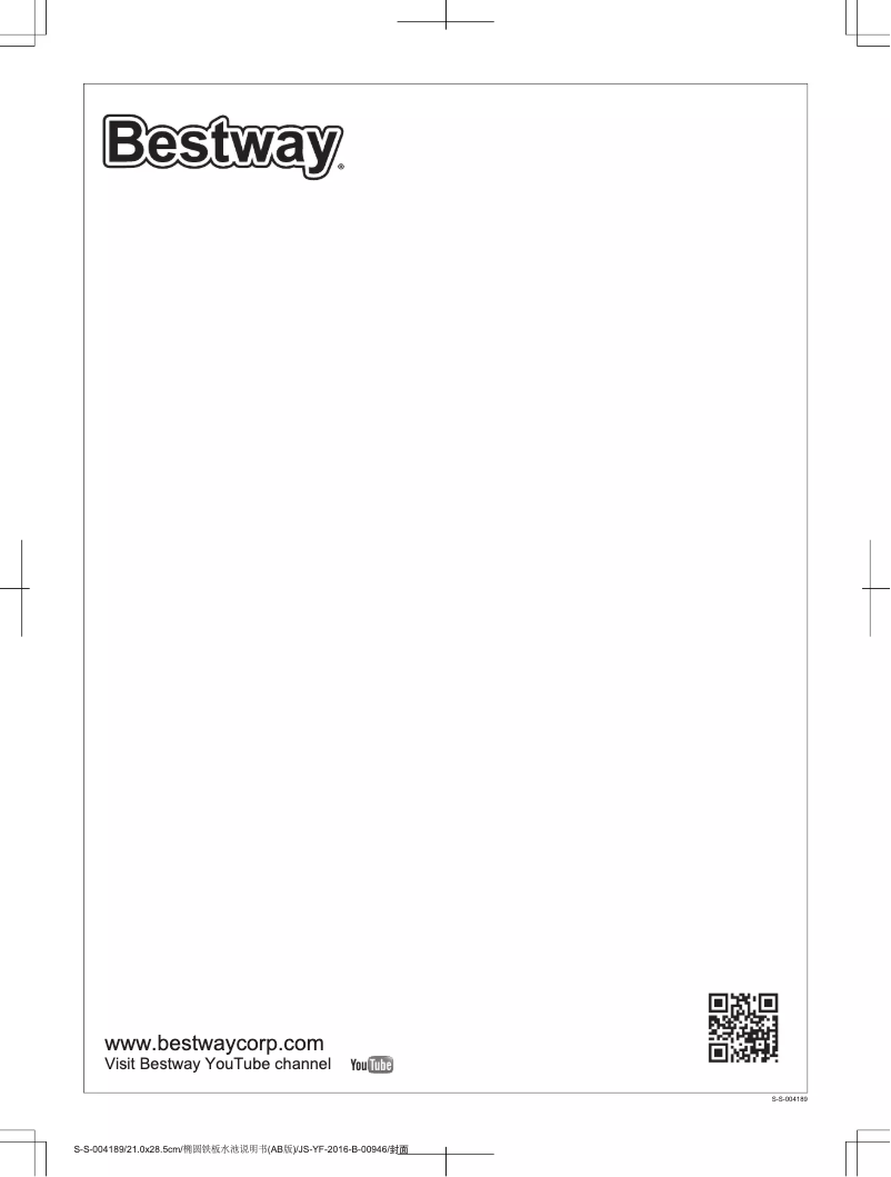 Page 1 de la notice Manuel utilisateur Bestway Hydrium 5.00m x 3.60m x 1.20m Oval