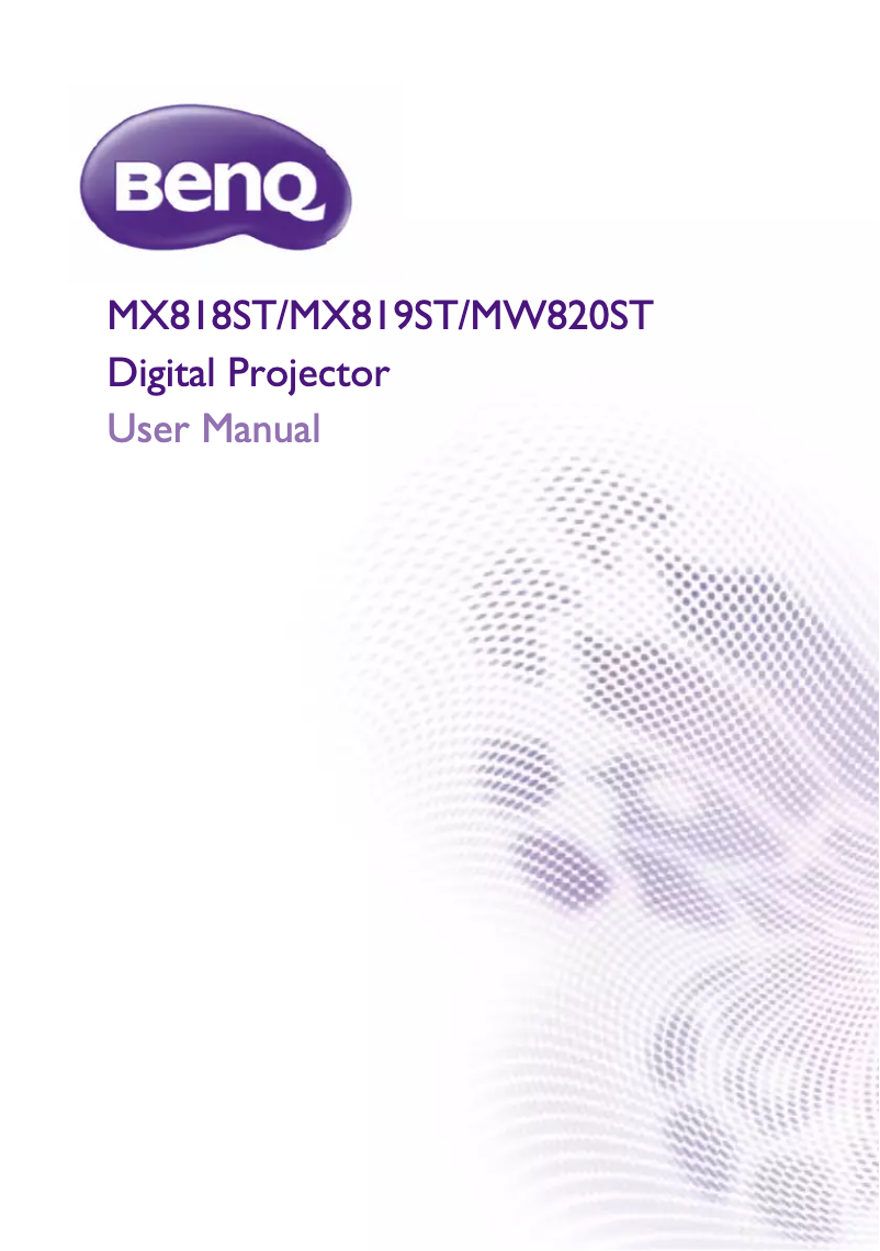 Image de la première page du manuel de l'appareil MX818ST