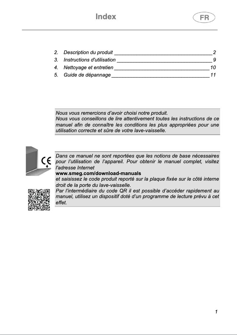 Page 1 de la notice Manuel utilisateur Smeg ST323PT