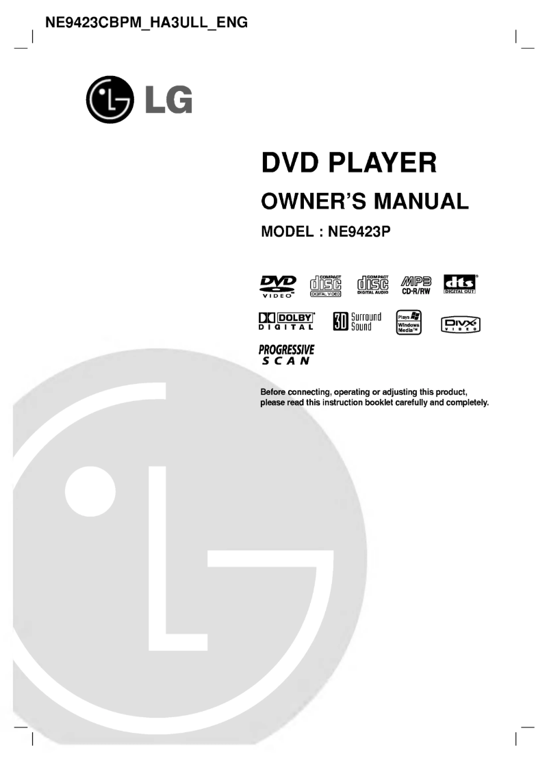 Page n°1 - Manuel utilisateur LG NE9423CBPM
