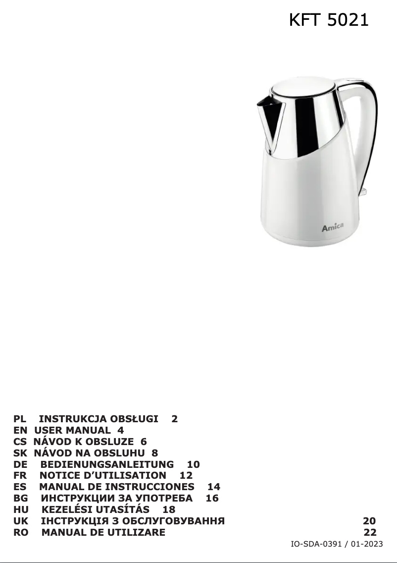 Página 1 del manual Manual de usuario Amica KFT5021