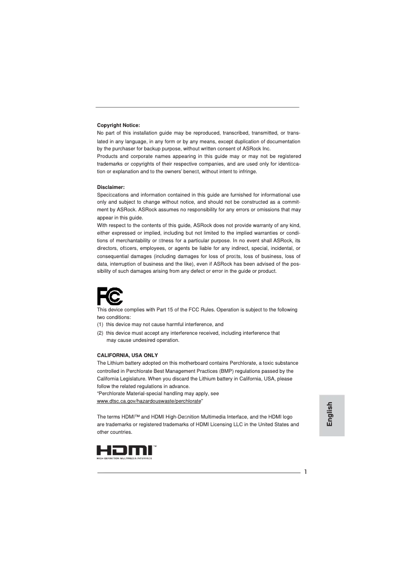 Page n°1 - Manuel utilisateur Asrock G41MH-GE