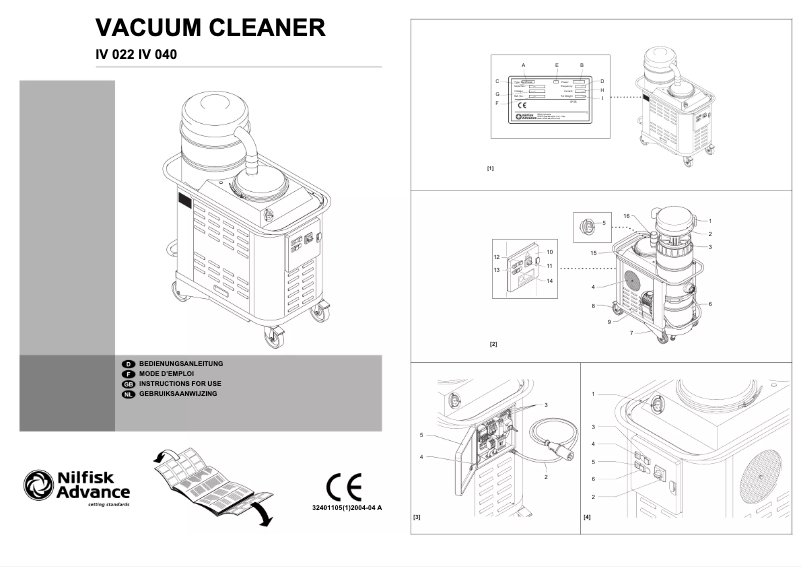 Página 1 del manual Manual de usuario Nilfisk IV 040