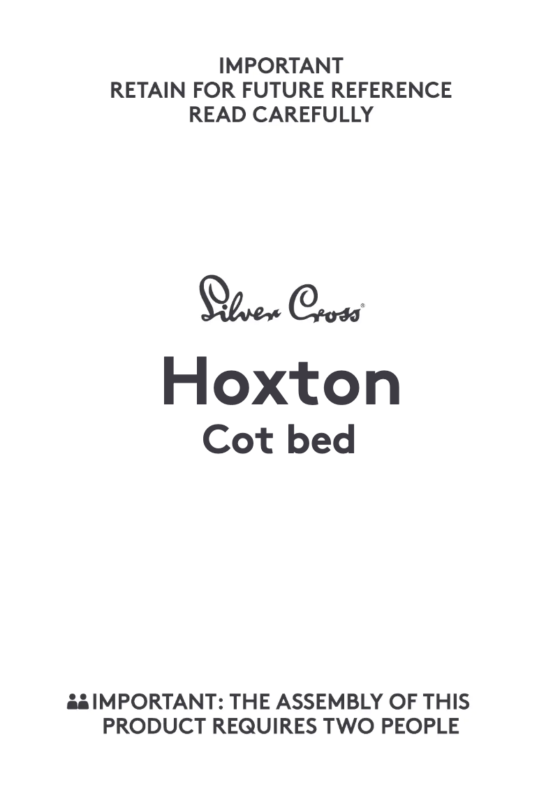 Page n°1 - Manuel utilisateur Silver Cross Hoxton Cot Bed