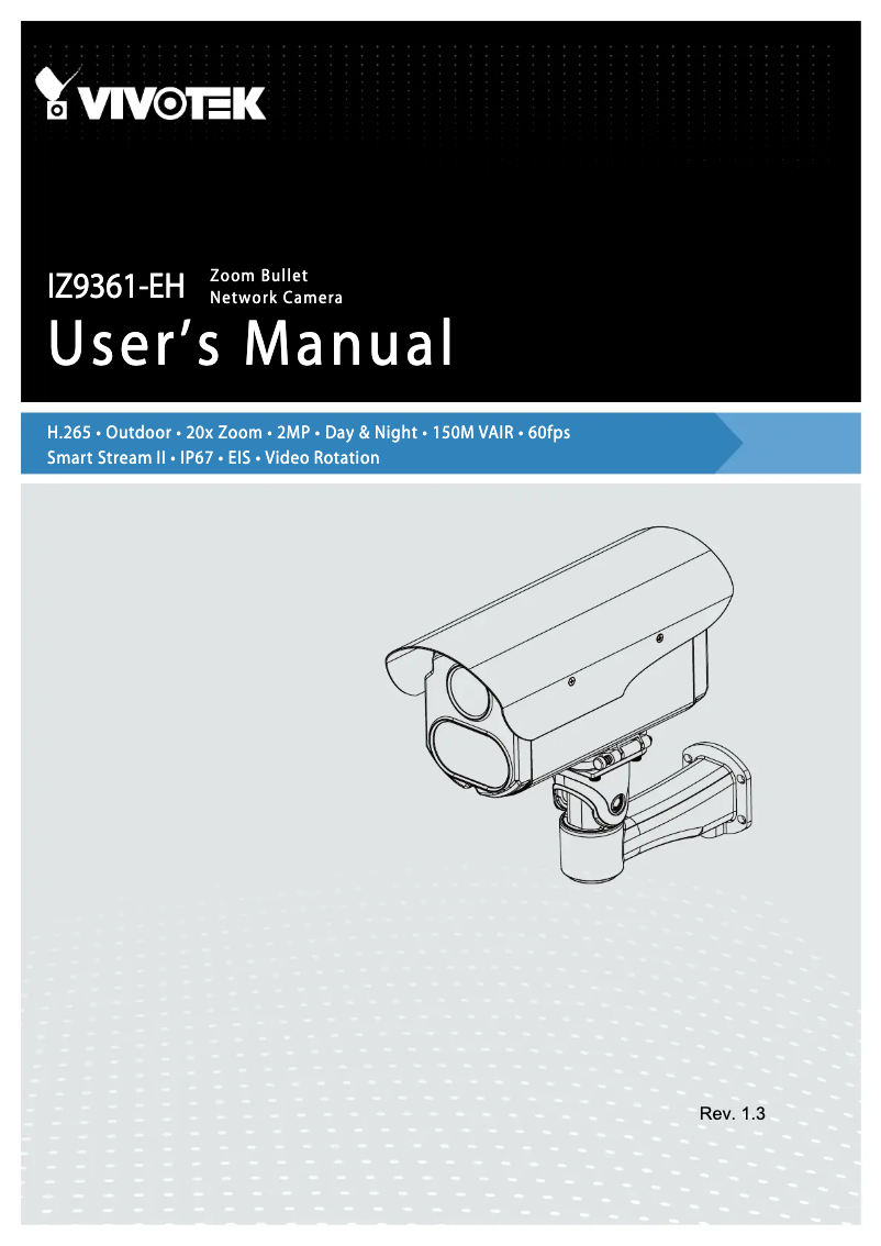 Imagen de la primera página del manual del dispositivo IZ9361-EH