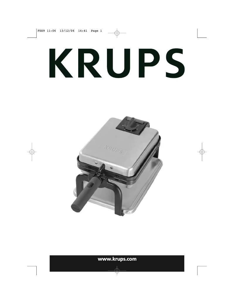 Page n°1 - Manuel utilisateur Krups FDD9