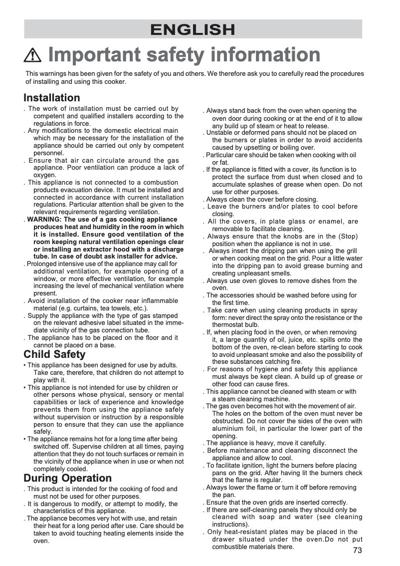 Page 1 de la notice Manuel utilisateur Zanussi ZCG 6600 W