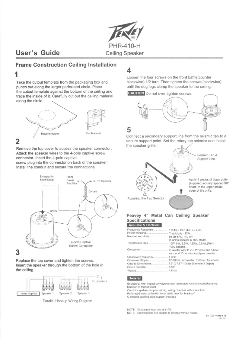 Image de la première page du manuel de l'appareil PHR 410