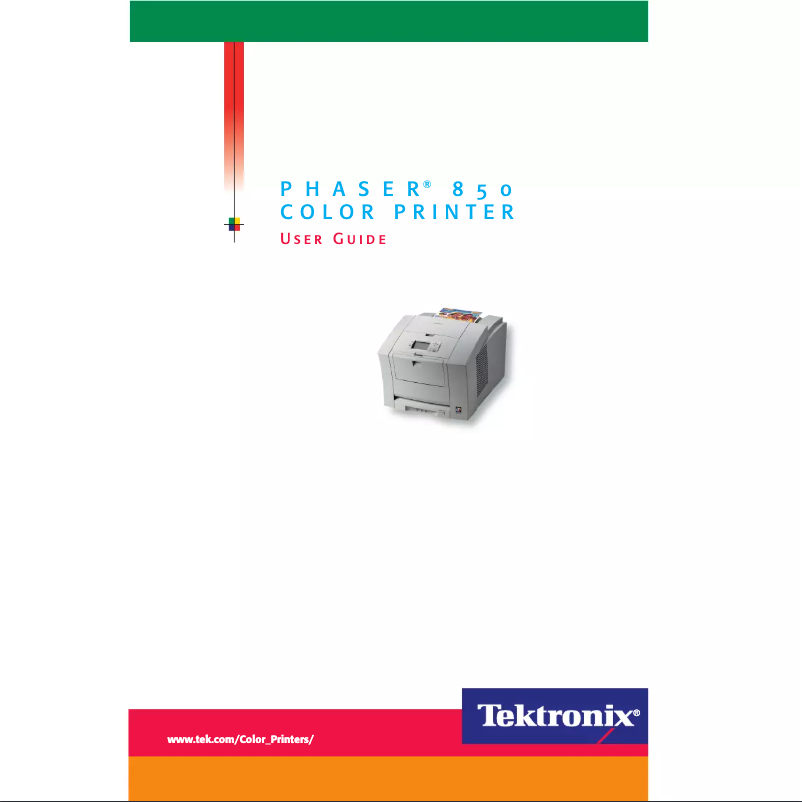 Page n°1 - Manuel utilisateur Xerox Phaser 850