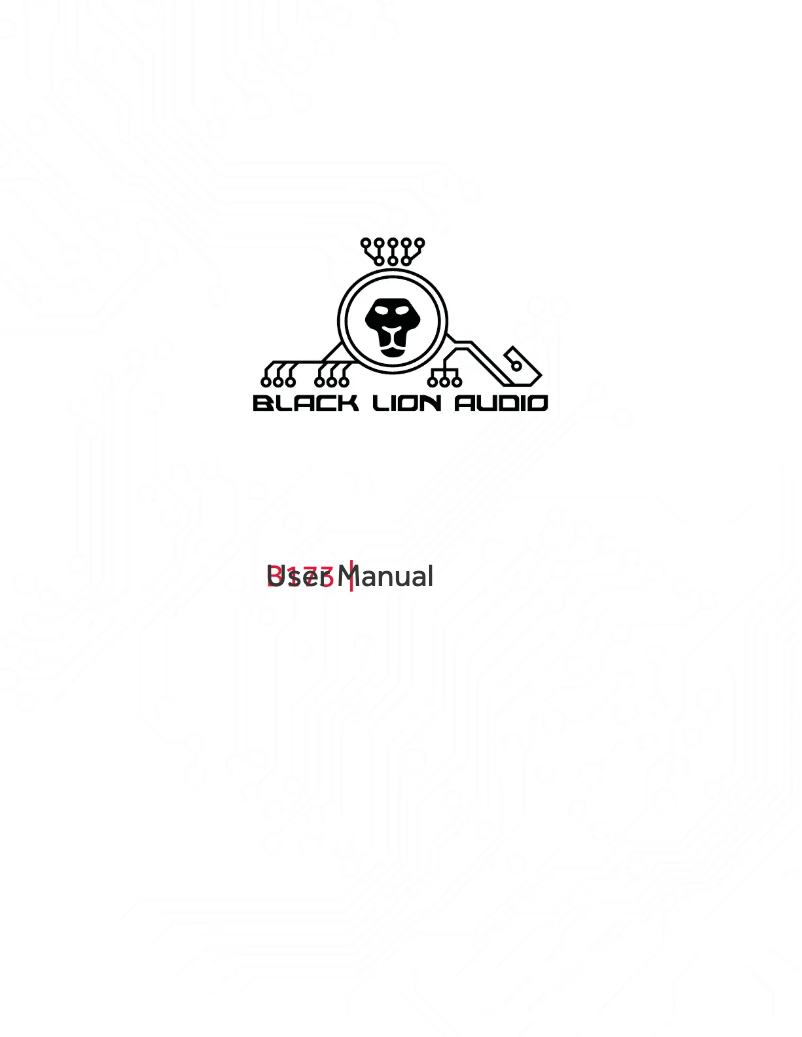 Page n°1 - Manuel utilisateur Black Lion Audio B173