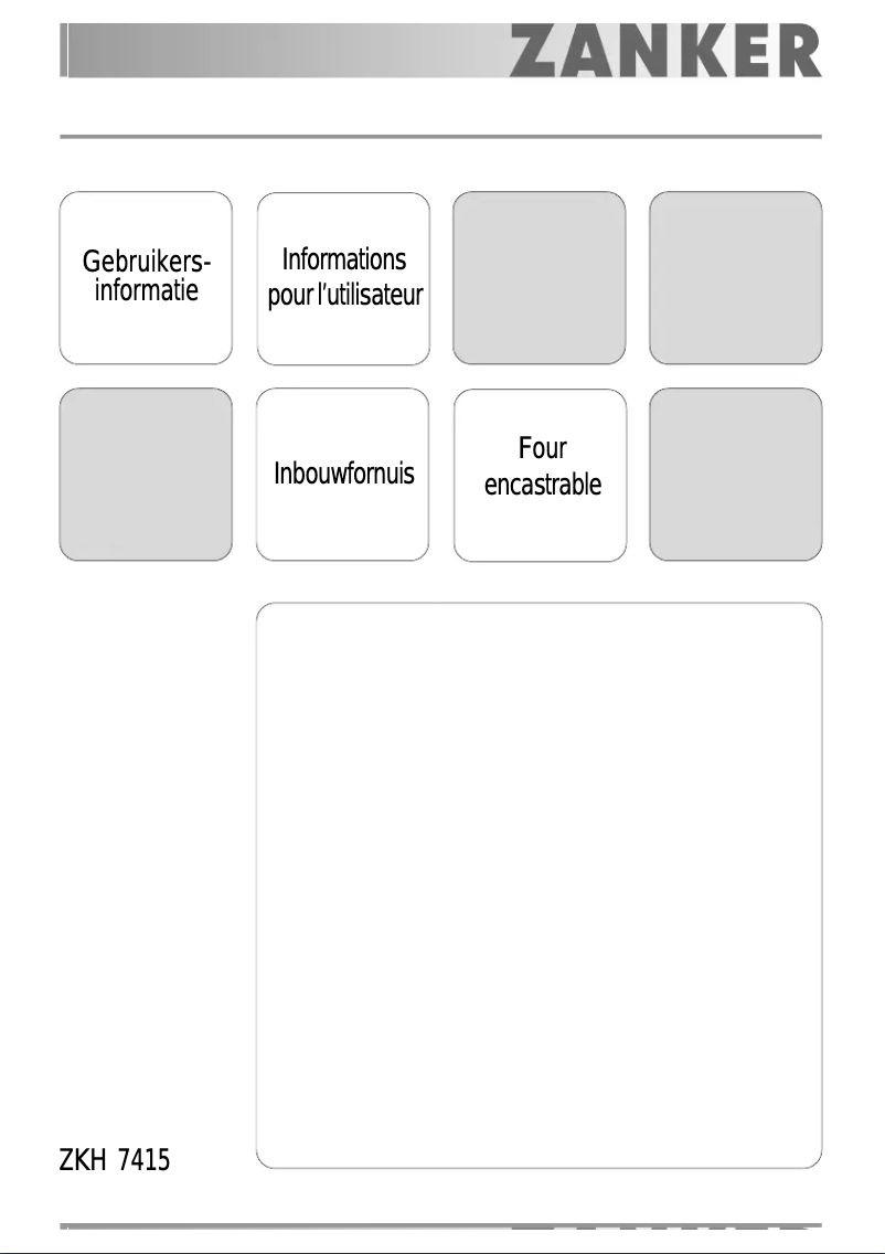 Page n°1 - Manuel utilisateur Zanker ZKH 7415