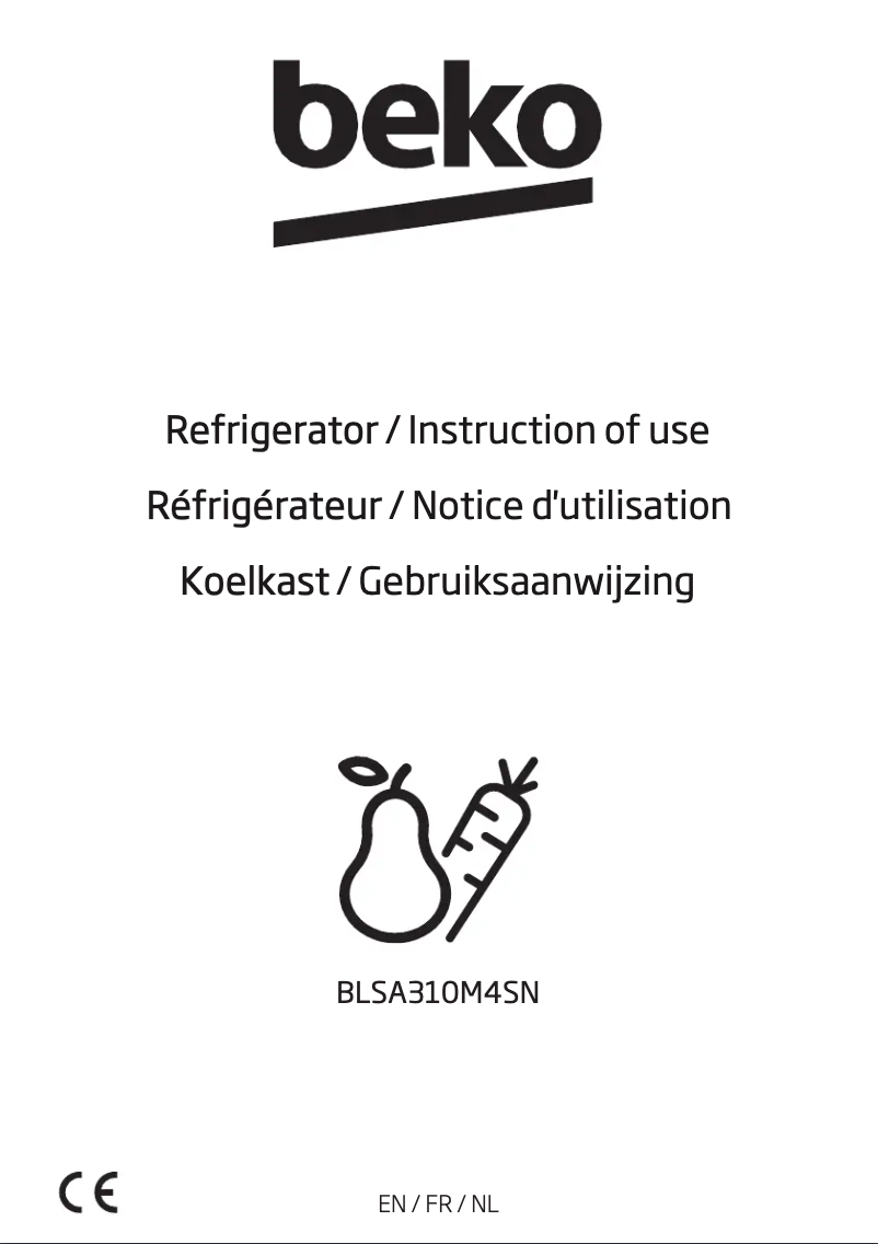 Page n°1 - Manuel utilisateur Beko BLSA310M4SN