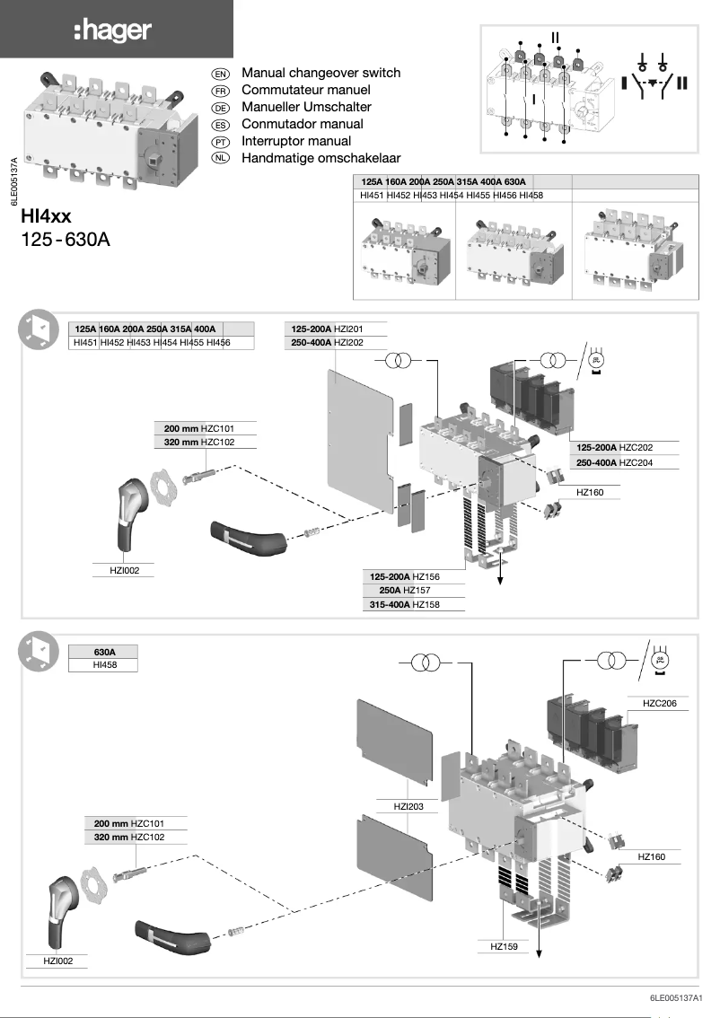 Page 1 de la notice Manuel utilisateur Hager HI452
