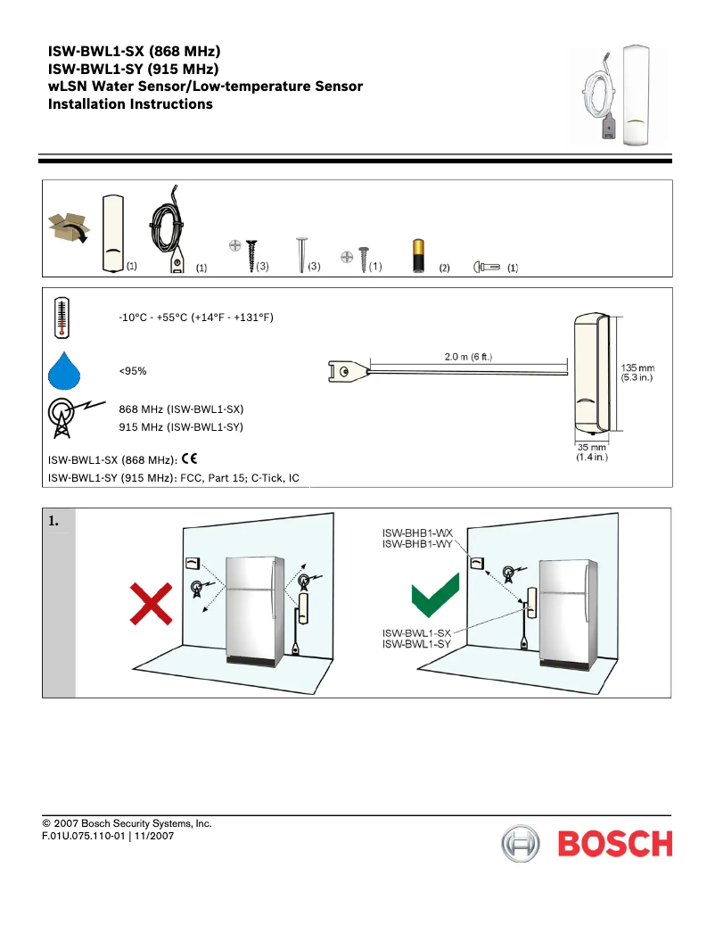 Image de la première page du manuel de l'appareil ISW-BWL1-SX