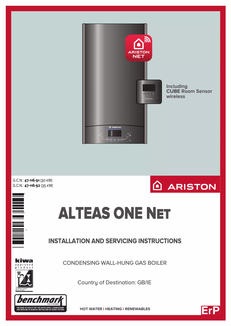 Page 1 de la notice Manuel utilisateur Ariston Thermo Alteas One Net