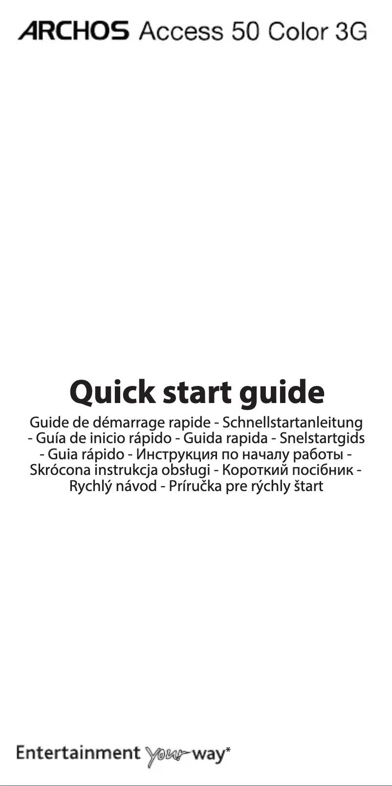 Page 1 de la notice Manuel utilisateur Archos Junior Phone