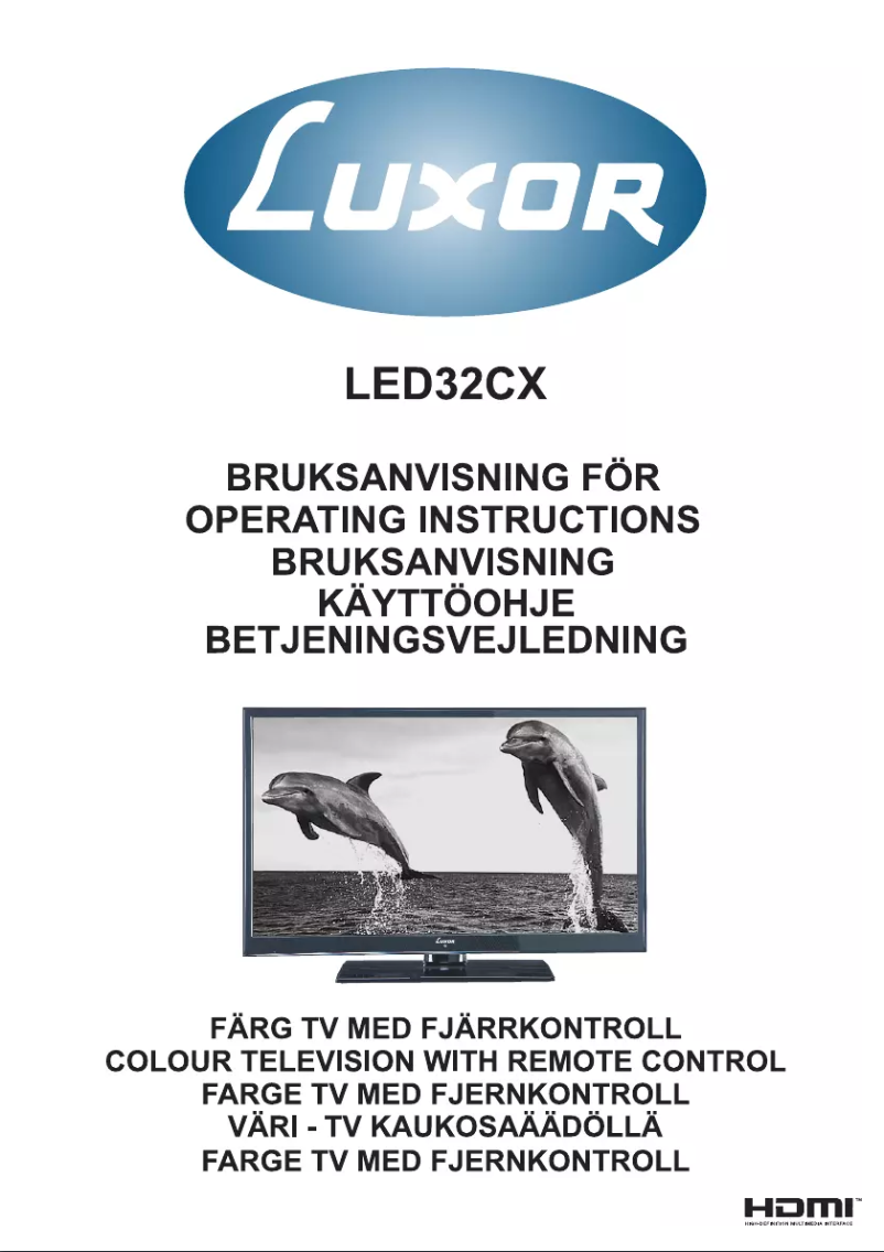 Page 1 de la notice Manuel utilisateur Luxor LED32CX