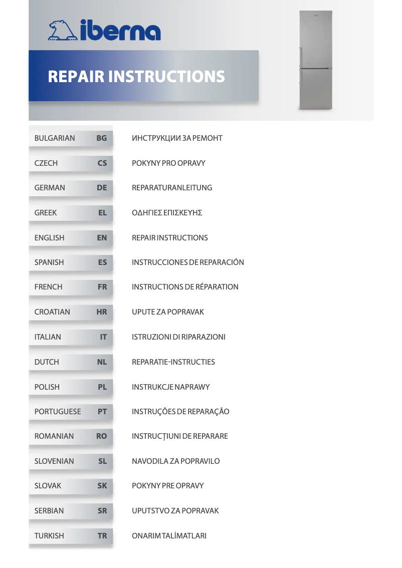 Page 1 de la notice Manuel utilisateur Iberna BCFFU5050/N