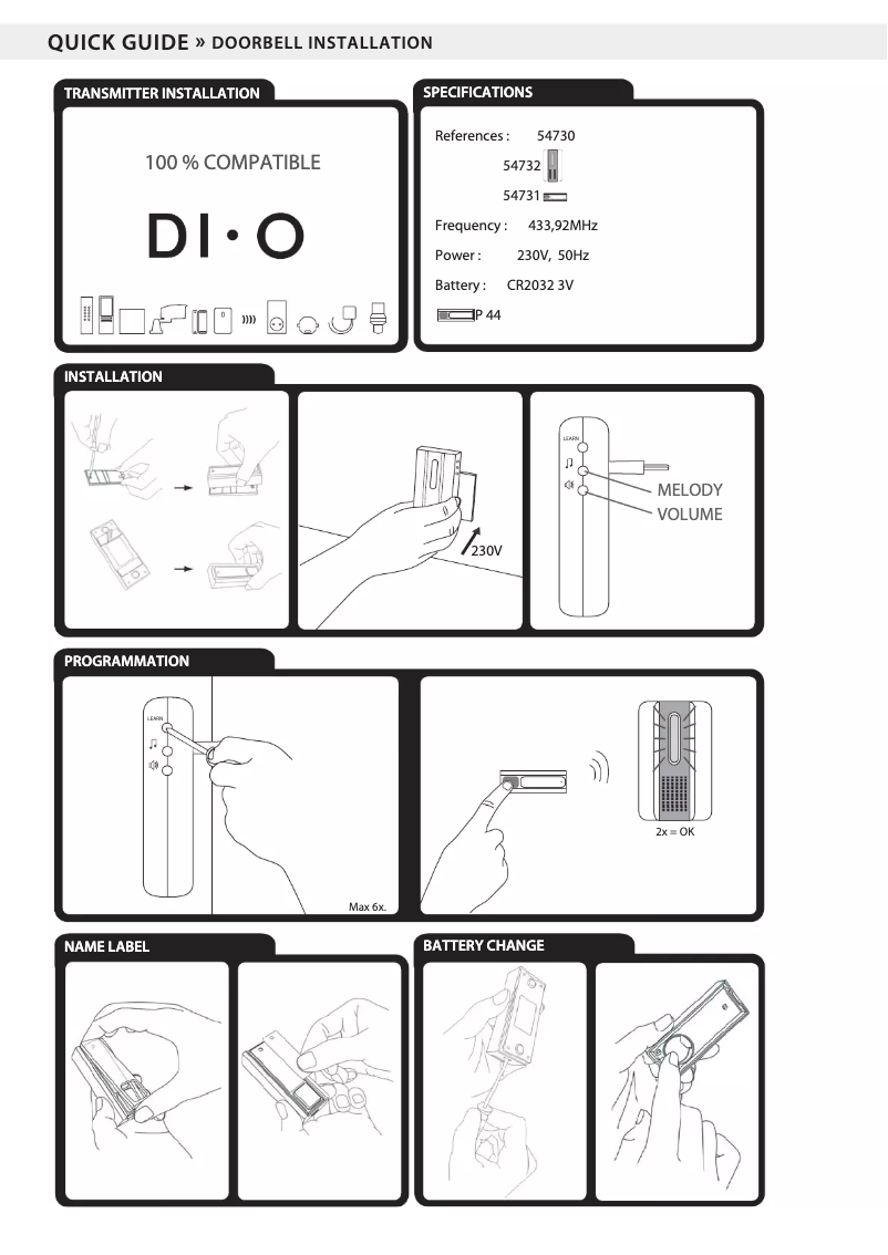 Imagen de la primera página del manual del dispositivo 54732