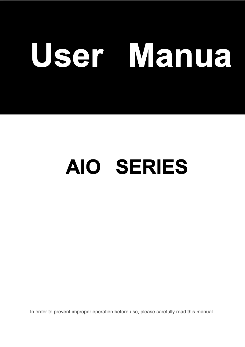 Image de la première page du manuel de l'appareil AIO-H1-4.6