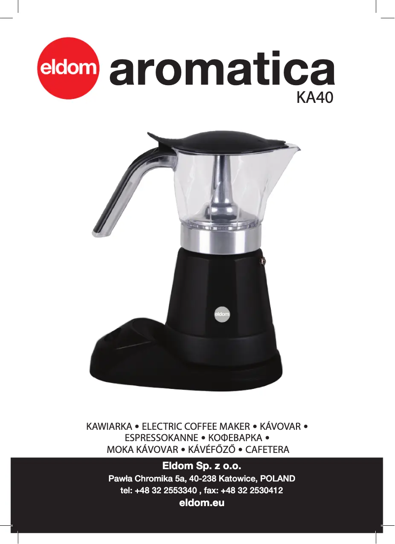 Página 1 del manual Manual de usuario Eldom Aromatica KA40