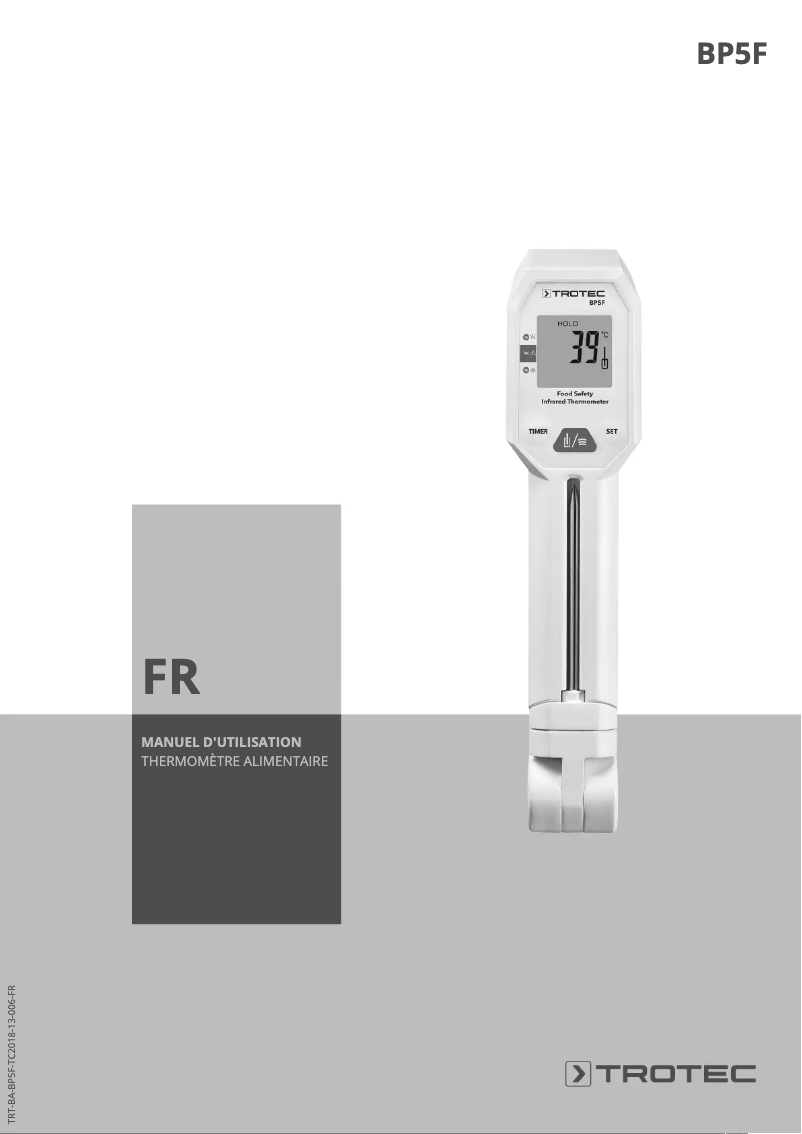 Image de la première page du manuel de l'appareil BP5F