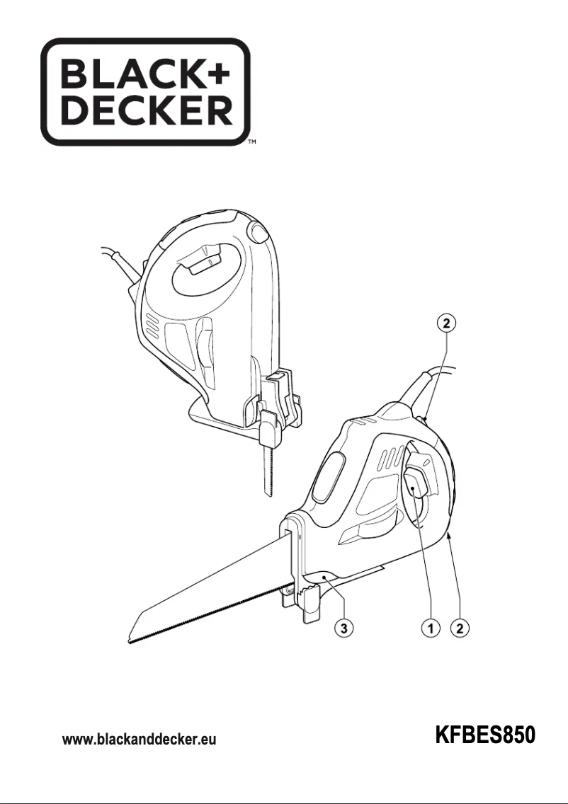 Page 1 de la notice Manuel utilisateur Black & Decker KFBES850