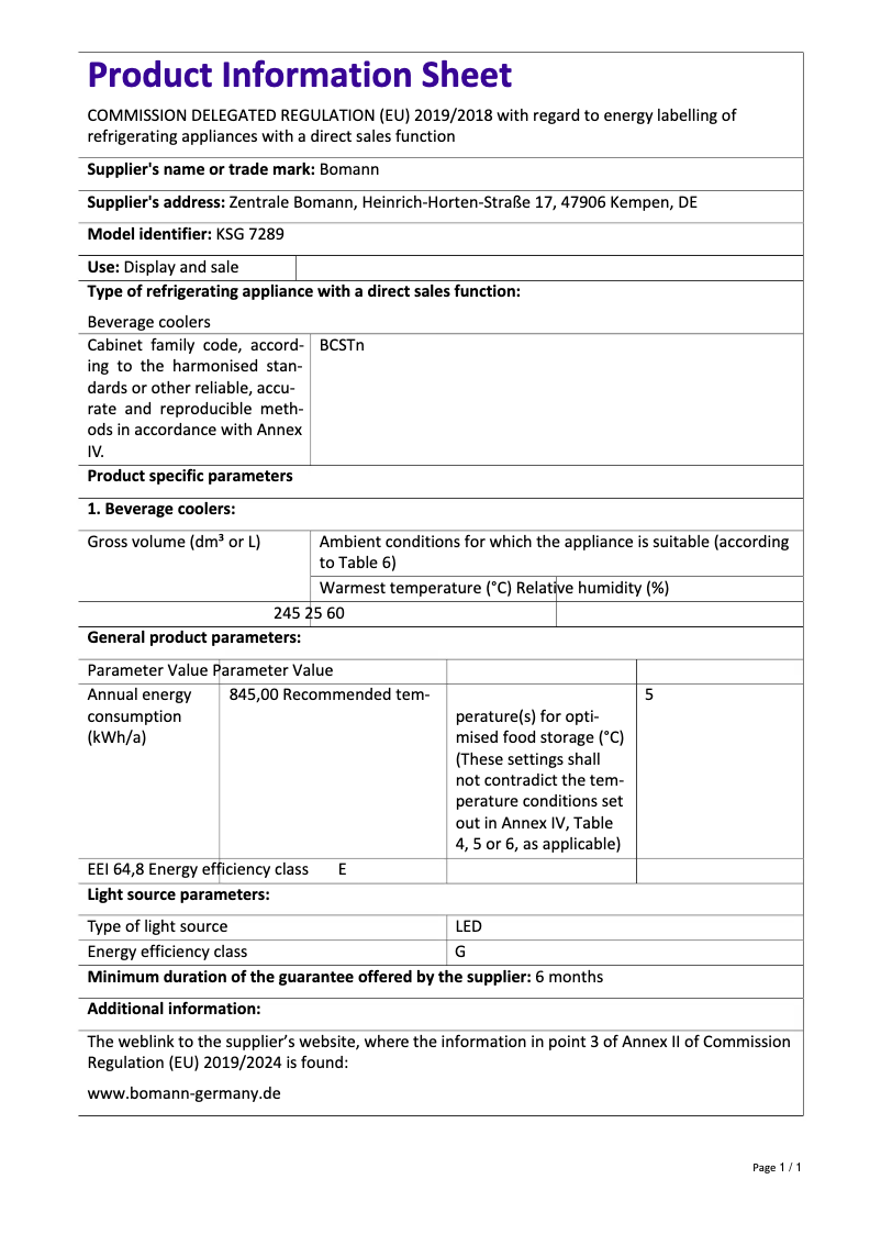 Image de la première page du manuel de l'appareil KSG 7289
