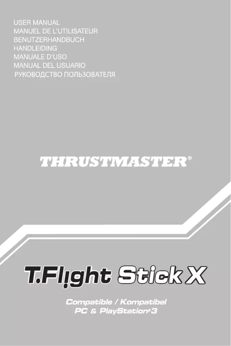 Image de la première page du manuel de l'appareil T-Flight Stick X
