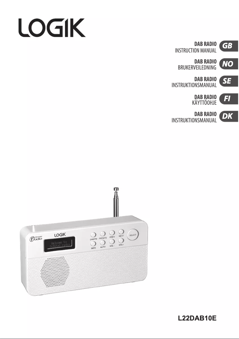 Image de la première page du manuel de l'appareil L22DAB10E