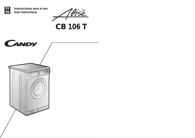 Page n°1 - Manuel utilisateur Candy Alise CB106 T