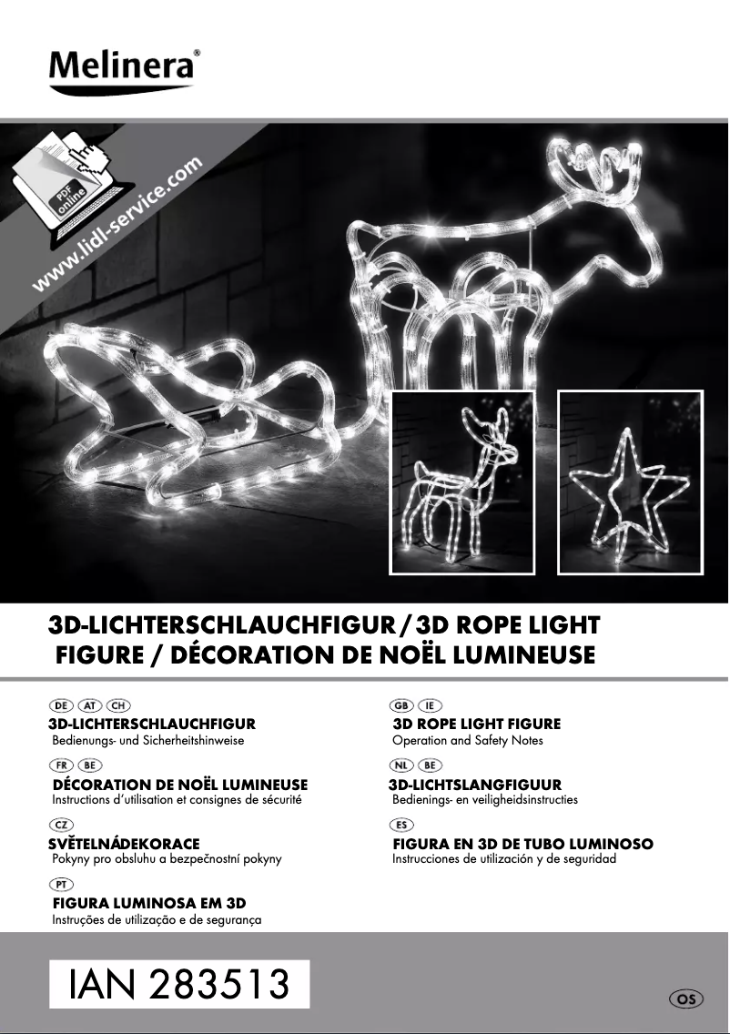 Page 1 de la notice Manuel utilisateur Melinera IAN 283513