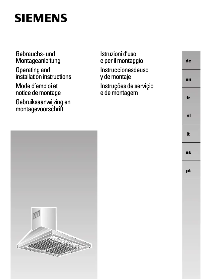 Página 1 del manual Manual de usuario Siemens LC924WA10